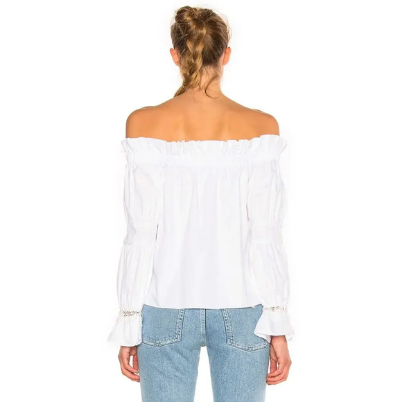 Alexis Ellen Off-The-Shoulder Top White Size L - Picture 4 of 10